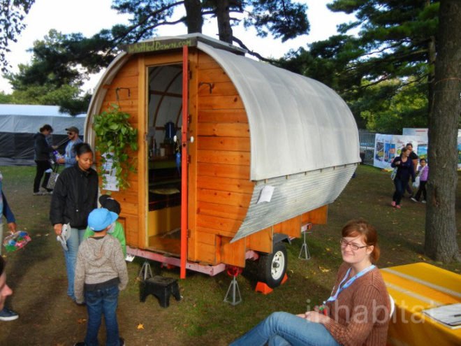 whittled down caravan, whittled down home, caravan home, mobile home, tiny home, small home, small living, green living, green design, eco design, sustainable design, maker faire, Libby Reinish, Tristan Chambers