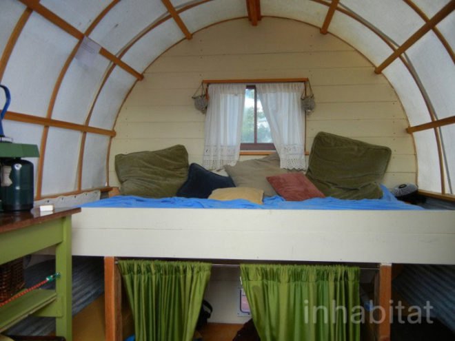 whittled down caravan, whittled down home, caravan home, mobile home, tiny home, small home, small living, green living, green design, eco design, sustainable design, maker faire, Libby Reinish, Tristan Chambers