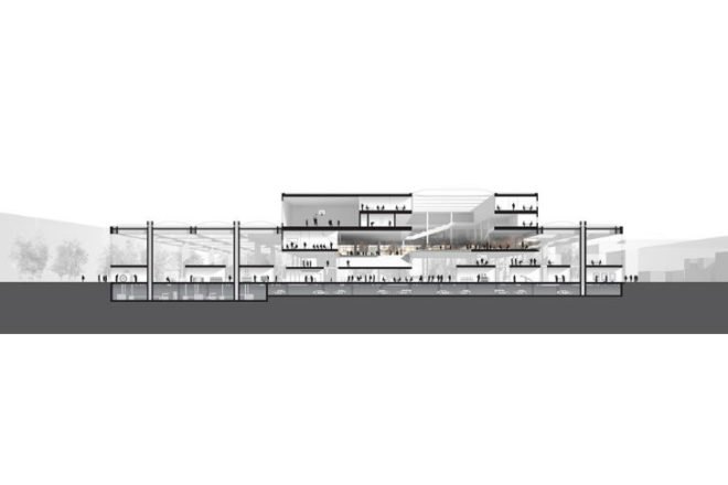 École Centrale School of Engineering, OMA, eco university, glass roof, superblock, france, daylighting
