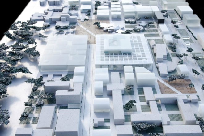 École Centrale School of Engineering, OMA, eco university, glass roof, superblock, france, daylighting