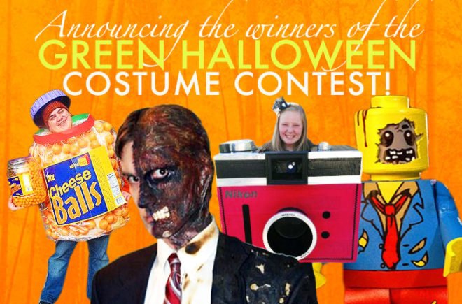 inhabitat halloween costume contest winners, halloween costume, costume contest, diy costume, eco-friendly costume, green halloween, green halloween 2012, halloween, inhabitat green halloween costume contest, sustainable costume, homemade halloween costume, halloween costume ideas, diy costume ideas, handmade halloween costumes, green halloween diy costume contest, barrel of cheese balls halloween costume, working camera halloween costume, photobooth halloween costume, zombie lego minifig halloween costume