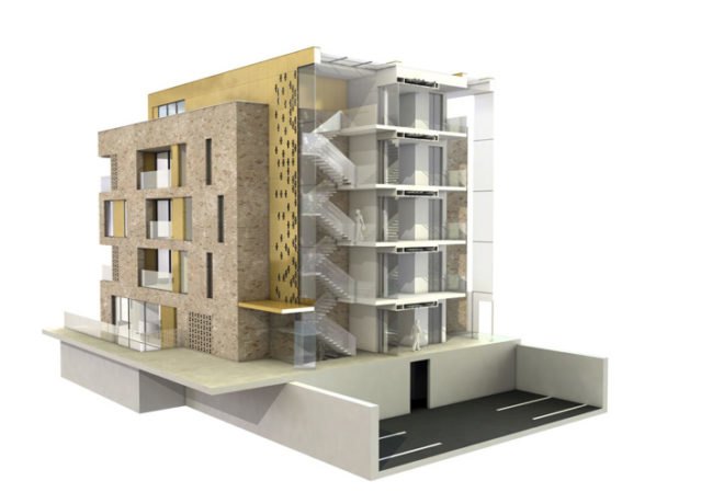 Design ACB, Jaysam Developments, Alpine House, Brent, North London, Code for Sustainable Homes Level 4, BREAM, Dwelling Emission Rate, mixed use, housing, sustainable, live/work