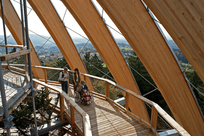 tree top, eco-tourism, eco travel, green destinations, world's longest treetop walkway, egg-shaped walkway, Germany, Bavarian Forest National Park, riskless adventure, nature, spiraling walkway, green design, sustainable design, eco design