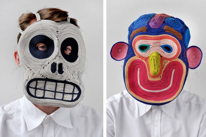 Bertjan Pot, Dutch Design Week, MINI Young Designer Award, Best Autonomous Design category, recycled ropes, masks, carpet, terrifying design, dutch design, Art, Eco Textiles