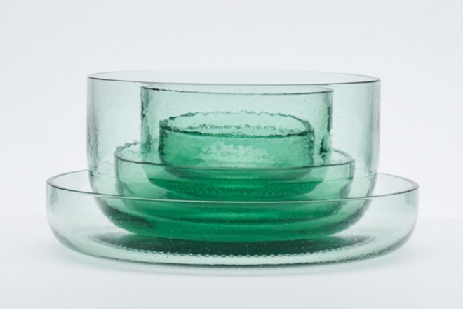 Bottleware, Japanese Design, Tokyo, Nendo, Recycled materials, Dishware, Glass blowing, Coca-cola, Artisan