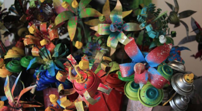 green design, eco design, sustainable design, CANLOVE, recycled spray cans, graffiti, recycled sculptures, eco art, recycle art