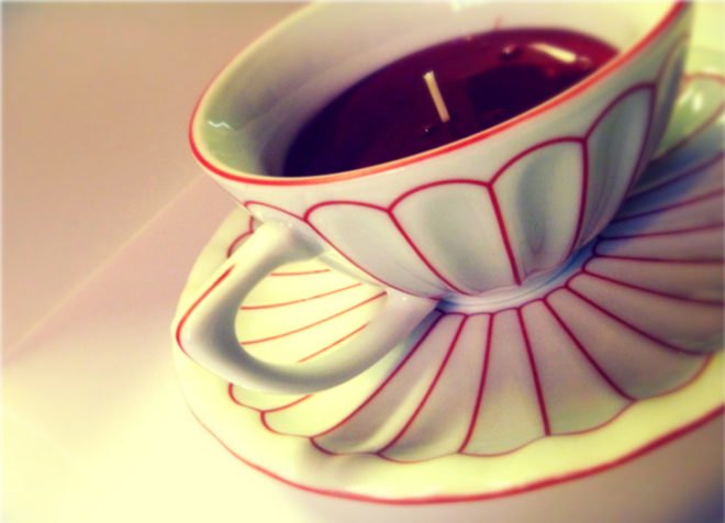 DIY teacup candle, teacup candle gift, tea cup candle