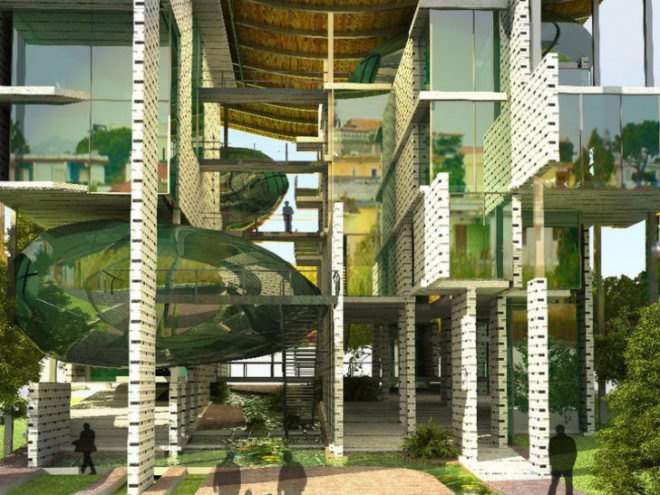 Delhi Pollution Control Committee, M:OFA, living building, pollution filter, urban filter, eco office, new delhi