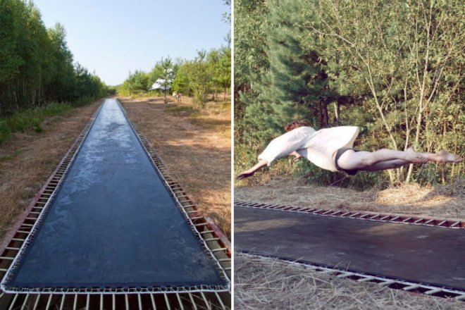 Fast Track, Trampoline Sidewalk, Salto Architects, green commute, green transportation, archstoyanie festival, trampoline