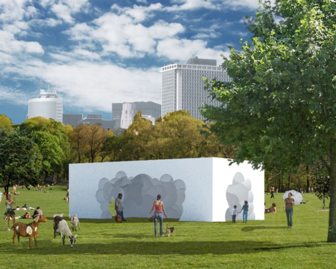 green design, eco design, sustainable design, FIGMENT Festival, Jason Klimoski, Lesley Chang, Head in the Clouds, Recycled art, Governors Island, HuycKurlanDowling, MTQTHSS, Fodder Form Pavilion, Maria Mingallon, Enneper Pavilion