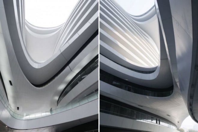 Galaxy Soho, Zaha Hadid, beijing, mixed-use complex, leed silver, natural daylighting, retail complex