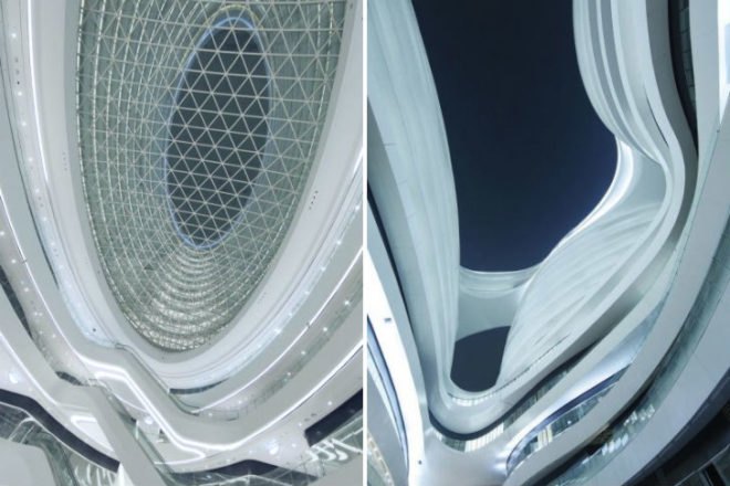 Galaxy Soho, Zaha Hadid, beijing, mixed-use complex, leed silver, natural daylighting, retail complex