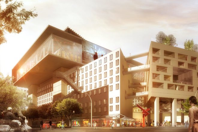 Gensler's Hackable Buildings, gensler, green renovation, office of the future, eco office, j. edgar hoover building, union bank building