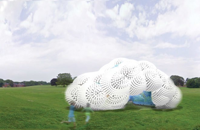 green design, eco design, sustainable design, FIGMENT Festival, Jason Klimoski, Lesley Chang, Head in the Clouds, Recycled art, Governors Island, HuycKurlanDowling, MTQTHSS, Fodder Form Pavilion, Maria Mingallon, Enneper Pavilion
