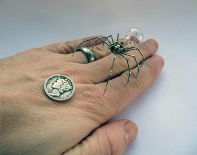 eco design, justin gershenson-gates, sustainable design, mechanical insects, salvaged materials, used materials, green design