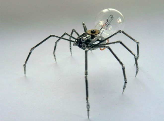 eco design, justin gershenson-gates, sustainable design, mechanical insects, salvaged materials, used materials, green design