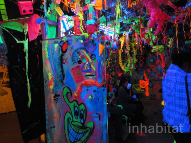 green design, eco design, sustainable design, Kenny Scharf, Cosmic Cavern, Recycle art, eco art, Paul Kasmin, downtown new york 1980s, downtown NY scene, East Village art scene, keith haring, basquiat
