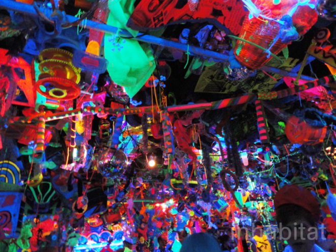 green design, eco design, sustainable design, Kenny Scharf, Cosmic Cavern, Recycle art, eco art, Paul Kasmin, downtown new york 1980s, downtown NY scene, East Village art scene, keith haring, basquiat