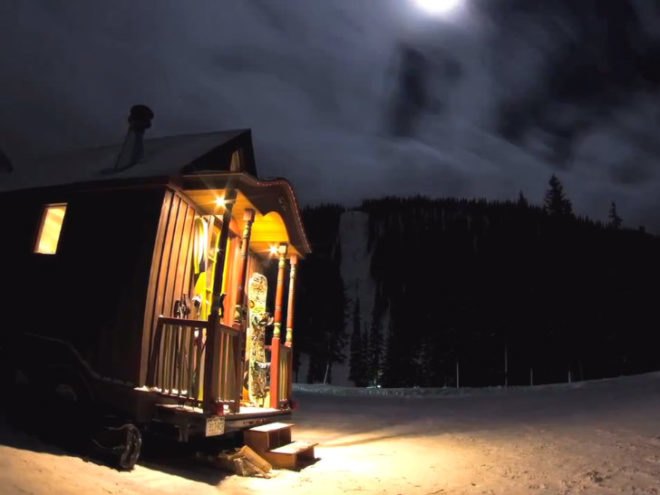 Livin Tiny, Sidecountry Sessions, tiny house, outdoor research, small space living, right on brother films, sam giffin, zack giffin, skiing,
