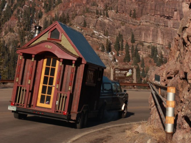 Livin Tiny, Sidecountry Sessions, tiny house, outdoor research, small space living, right on brother films, sam giffin, zack giffin, skiing,