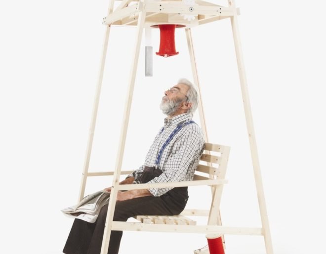 ECAL, Low tech, rocking chair, knitting, design, human power, furniture, fashion, winter clothing