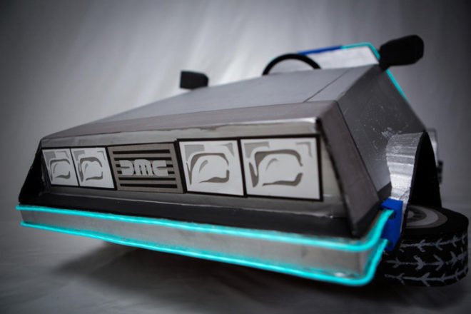 marty mcfly, delorean, back to the future, halloween costume, green costume, diy halloween costume, diy, green halloween costume contest, inhabitots, green design, sustainable design, diy back to the future costume, diy baby costume, kids halloween costume