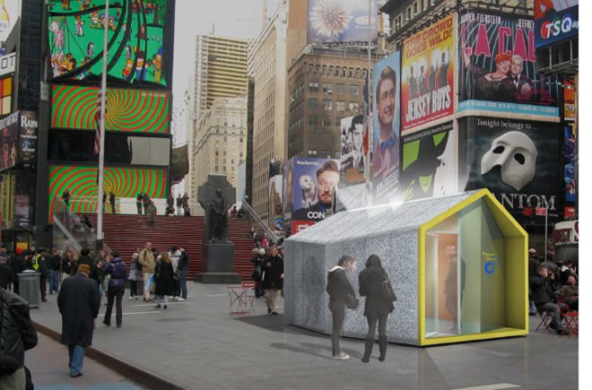 green design, eco design, sustainable design, Times Square, Times Square Alliance Public Art, Matter Architecture Practice, Peace and Quiet, Sandra Wheeler, Alfred Zollinger, Veterans Day, veterans pavilion