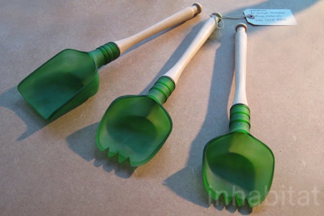 Michael Hannaford, Food Serving Utensils, Ana Lisa Alperovich, Co-oproduct, miy, Dutch Design Week, recycled glass bottles, DIY, Green Kitchen, Recycled Materials