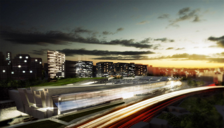 green design, eco design, sustainable design, Morphosis, Vialia Vgo, TGV station, Vigo Spain, rooftop park, transportation hub vigo