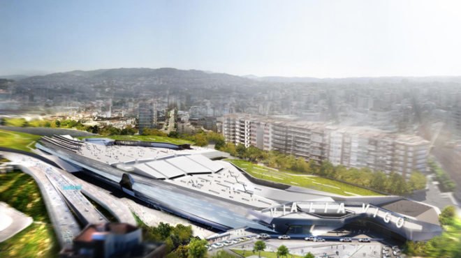 green design, eco design, sustainable design, Morphosis, Vialia Vgo, TGV station, Vigo Spain, rooftop park, transportation hub vigo