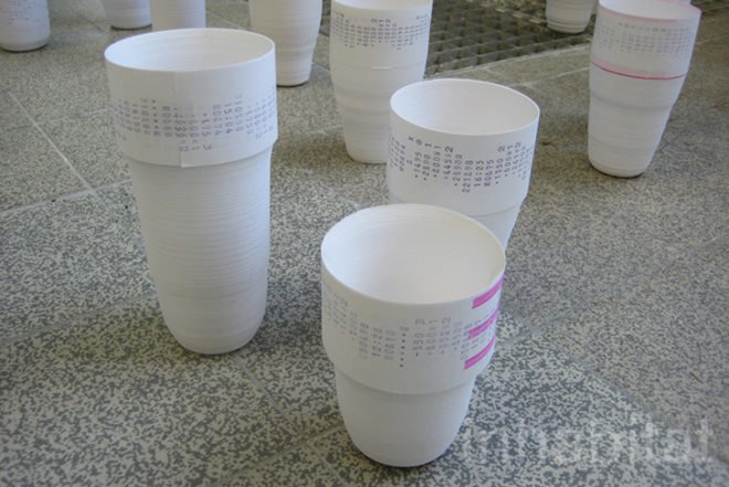 Noor Nuyten, Ana Lisa Alperovich, paper vase, Dutch Design week, Desk Role, recycled paper, desk accessories, Art, Green Products, Recycled Materials, Recycling / Compost