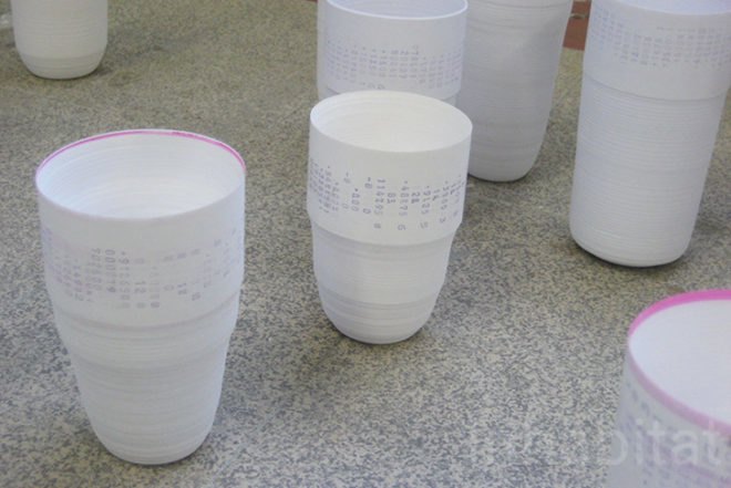 Noor Nuyten, Ana Lisa Alperovich, paper vase, Dutch Design week, Desk Role, recycled paper, desk accessories, Art, Green Products, Recycled Materials, Recycling / Compost