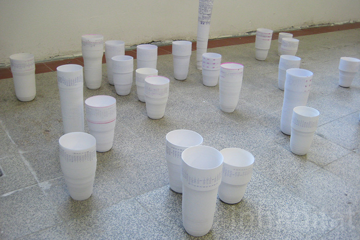 Noor Nuyten, Ana Lisa Alperovich, paper vase, Dutch Design week, Desk Role, recycled paper, desk accessories, Art, Green Products, Recycled Materials, Recycling / Compost