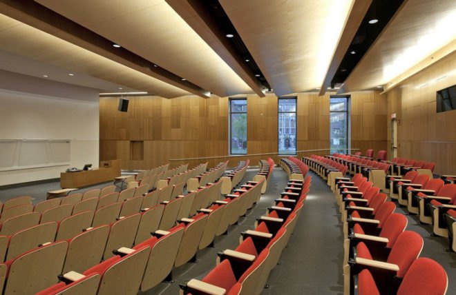 Connecticut, University of Connecticut, Storr, LEED Gold, Leers Weinzapfel Associates, Oak Hall, Laurel Hall, Green Roof, Copper, Brick, classrooms, institutional, lecture halls, daylighting