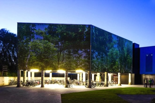 Clouds, Belgium, sustainable design, green renovation, Oostkamp, OostCampus, Carlos Arroyo, radical reuse, coke factory, GRG, CNC, thermal onion, daylighting, bicycle parking, green design, sustainable design, eco-design