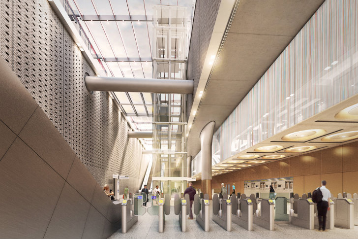 Paddington Station, Weston Williamson, london, transportation for london, london crossrail, green transportation, green renovation, train station
