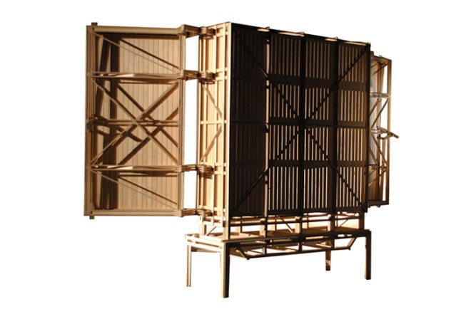 Paul Heijnen, Construction Cabinet , Collaboration O design, Design Academy of Eindhoven, hidden mechanism, craftsmanship, green furniture, Recycled Materials