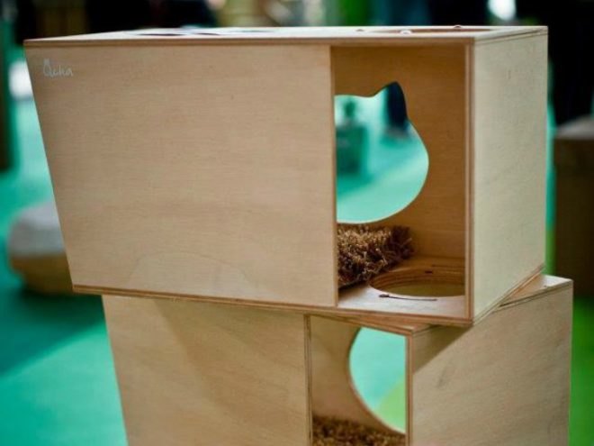 Qcha Cat Home Series, Qcha, eco-friendly cat homes, sustainable cat homes, eco-pets, green pets, green cat homes, Daniela Ogis, Stefano Ogis, Fabrizio Fillo