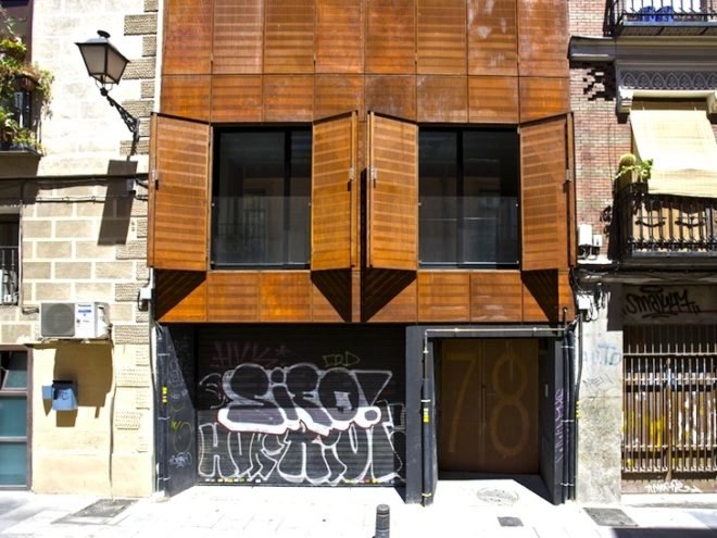 James & Mau, Madrid, Spain, historic buildings, Corten steel, daylighting, energy efficiency, solar gain, thermal massing, indoor trees, green design, sustainable design, eco-design