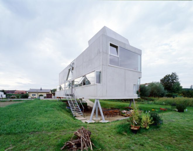 St Joseph House, Wolfgang Tschapeller Architekt, flood-resistant houses, floating houses, small prefab homes. Austrian architecture, concrete, sustainable houses, mobile homes