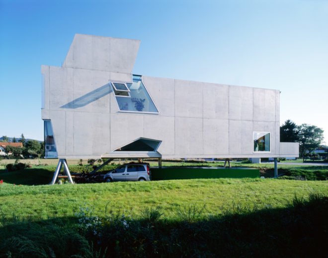 St Joseph House, Wolfgang Tschapeller Architekt, flood-resistant houses, floating houses, small prefab homes. Austrian architecture, concrete, sustainable houses, mobile homes