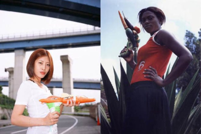 Sustainable Food, Art, Recycling / Compost, Tsuyoshi Ozawa, Vegetable Weapons, local vegetables, Japanese art