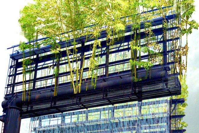 Urban Air, Stephen Glassman, billboard, eco art, sky garden, bamboo garden, la, arup, summit media