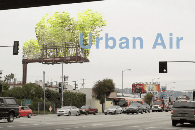 Urban Air, Stephen Glassman, billboard, eco art, sky garden, bamboo garden, la, arup, summit media
