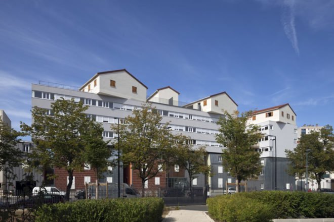 Urban Collage housing development, Maison Edouard Francois, energy efficient housing, French architecture, social housing, urban redevelopment, green architecture, passive houses