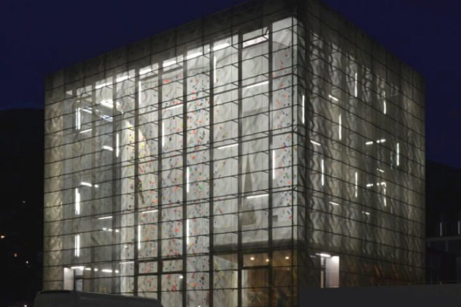 Martin Mutschlechner, StadtLABOR, Vertikale, Wolfgang Meraner Architekt, climbing gym, intelligent facade, high performance facade, daylighting