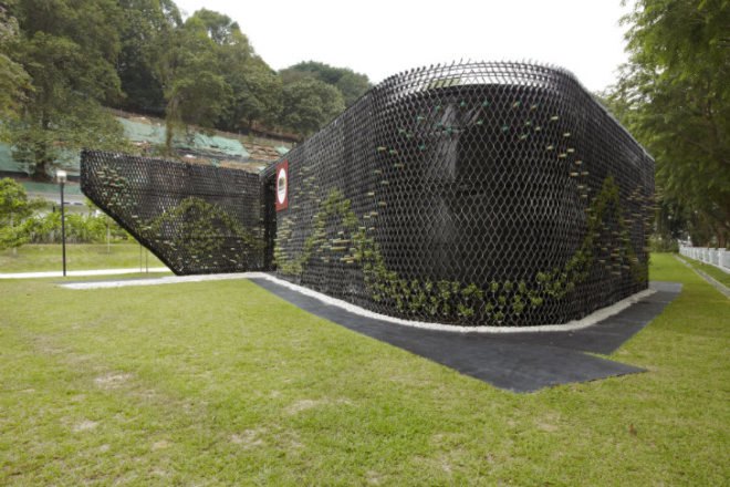 Wonder Wall Pavilion, WOW Architects, singapore archifest, zero waste pavilion, recycled materials, temporary pavilion