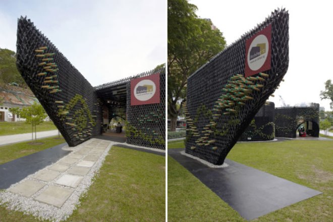 Wonder Wall Pavilion, WOW Architects, singapore archifest, zero waste pavilion, recycled materials, temporary pavilion