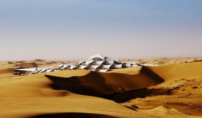 net zero, PLaT Architects, china, desert design, Xiangshawan Desert, green design, sustainable design, eco-design, local materials, prefabricated design, desert architecture, China, Xiangshawan Desert