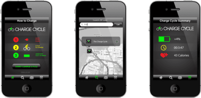The Charge Cycle, pedal power, phone charger, Kickstarter, human power, New York City,
